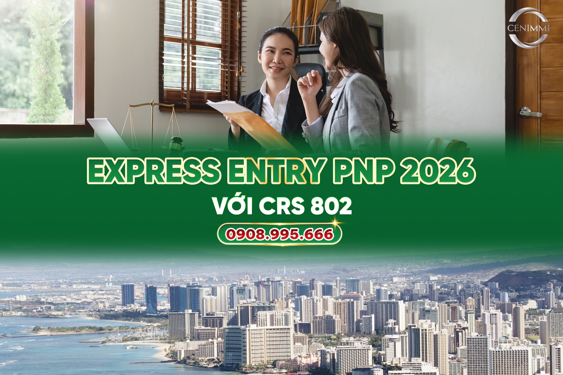 Express Entry PNP 2026 với CRS 802